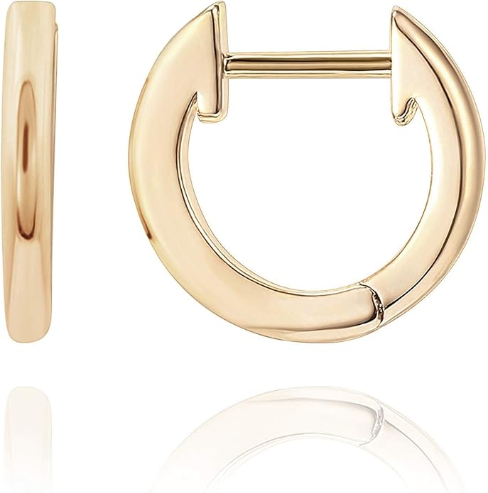 PAVOI 14K Gold Plated Ear Cuff | Gold Huggie Earrings for Women | Dainty Cuff Earrings & Small Hoops | Trendy Fashion Jewelry