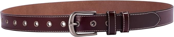 Women Leather Belt for Jeans Pants Dresses Fashion Casual Ladies Waist Belt with Pin Silver Gray Buckle
