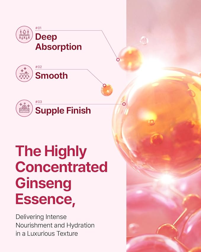 Donginbi Red Ginseng Daily Defense Essence - Firming & Skin Barrier Repair Serum for Dry Skin, Korean Red Ginseng Essence, Korean Skin Care Gifts for Women, 1.01 floz / 30ml