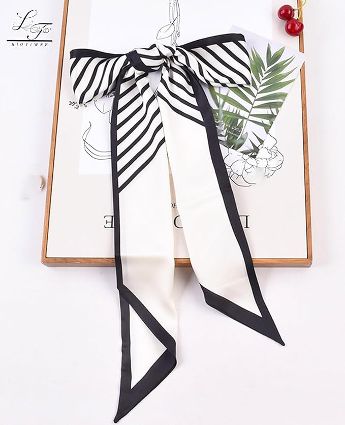 Head Scarf Hair Neck Scarves For Women Purse Bag Scarfs For Handbags Silky Long Thin Satin Headscarf Fashion