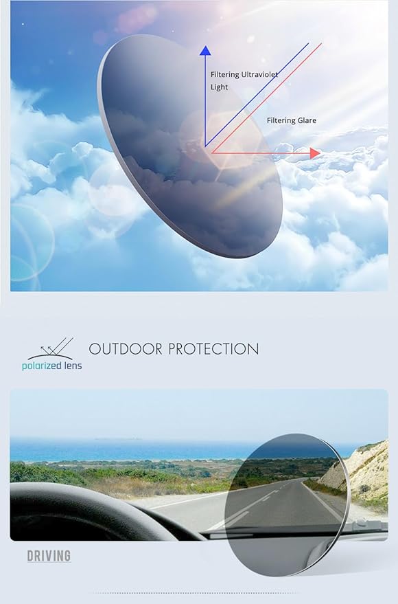 CARFIA Polarized Sunglasses for Women: Acetate, Small/Medium Size, UV400 Anti Glare CA5354