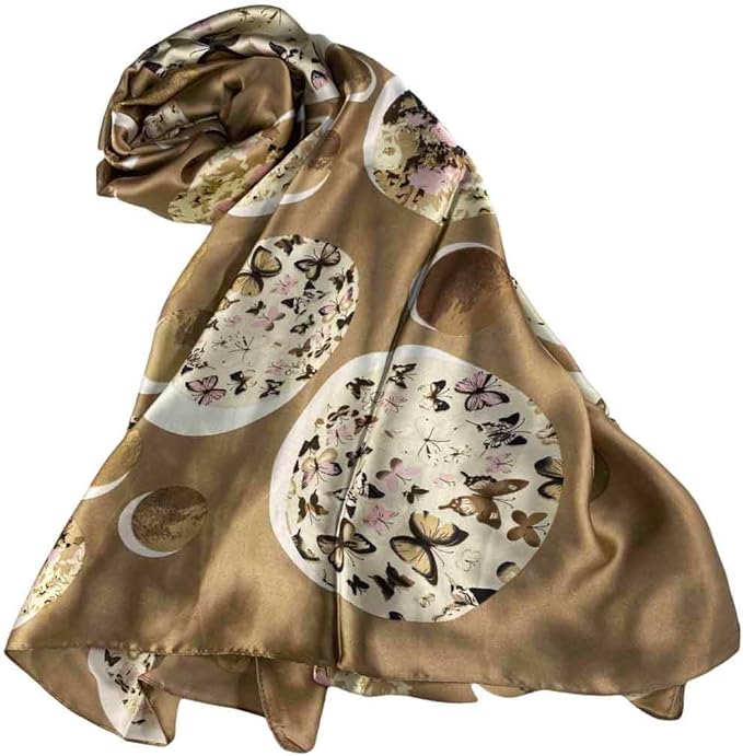 Pokeedioty Scarfs for Women Lightweight Head Scarf Fashion Scarves Elegant Floral Pattern Sunscreen Shawls and Wraps