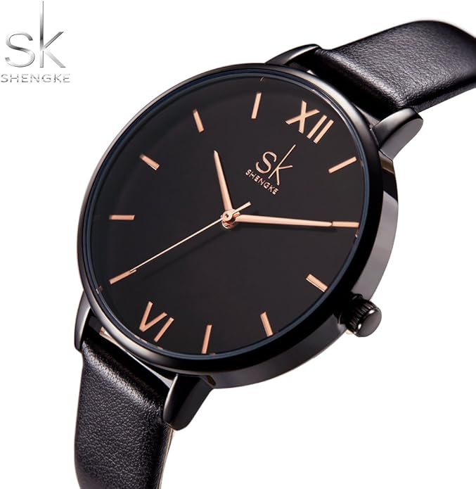 SHENGKE Simplicity Creative Women Watch Genuine Leather Elegant Women Watches Ladies Business Wristwatch