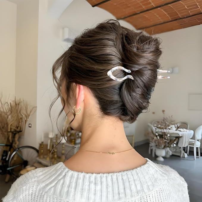 4Pcs Hair Pins for Women - French U Shaped Hair Pins - Elegant Women Hairs Accessories - French Hair Pin for Thick Hair