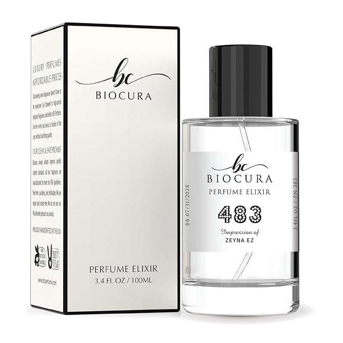 BC Perfume 483 Inspired by Zeyna EZ For Men Replica Fragrance Dupes Eau de Parfum Spray Bottle 3.4 Fl Oz/100ml-X1