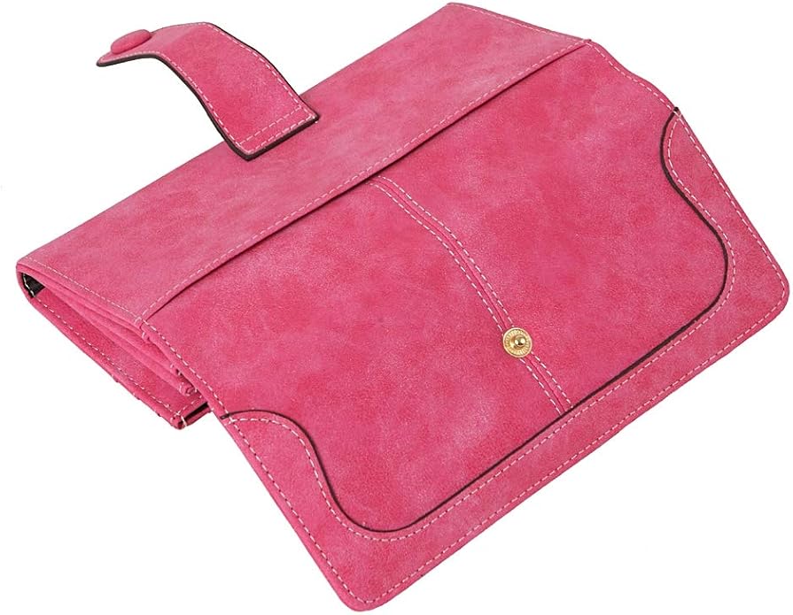 Women's Vegan Leather 17 Card Slots Card Holder Long Big Bifold Wallet