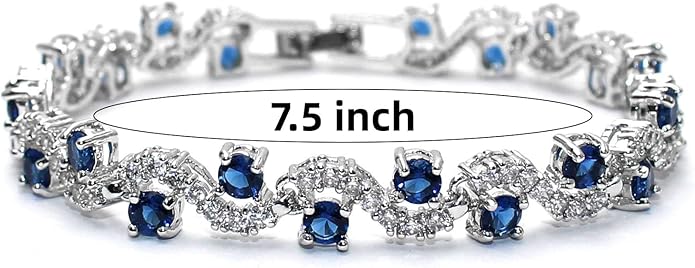 18K White gold Full Diamond Bracelet Paired with Pure Natural Moissanite Diamond Sapphire Shining and Brilliant Women's Versatile ﻿