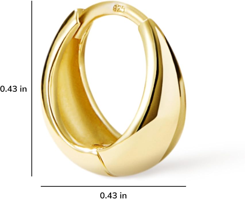 Ana Luisa Hoop Earrings for Women - 14K Gold Plated & Silver Rhodium Plated Assorted Earring Styles - Dainty, Small Gold Hoop Earrings - Hypoallergenic Tarnish-Free Jewelry - Gifts for Women