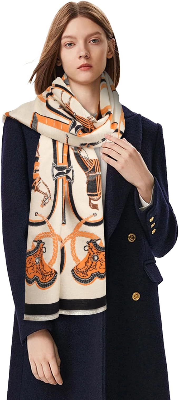 EXTREE Scarfs for Women Pashmina Silky Shawl Wrap for Evening Dressing Blanket Open Front Poncho Cape
