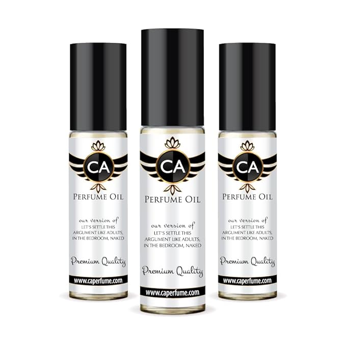 CA Perfume Impression of Let's Settle This Argument Like Adults Perfume Oil Amber Vanilla Scent Long Lasting Unisex Fragrance Travel Size TSA Ready for Day and Night Wear 0.33 Fl Oz 10ml (Pack of 3)