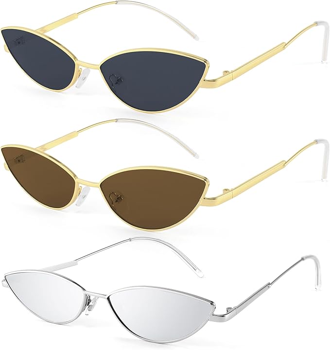 FEISEDY Fashion Designer Sunglasses Retro Small Petals Shape Arc Temple Design B2298