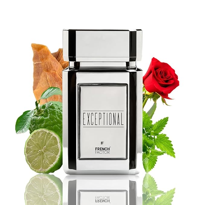 French Factor Exceptional Eau de Parfum for Men | 90ml Long-Lasting Woody Floral Chypre Fragrance with Patchouli, Cedarwood, Oak Moss, Bergamot, Amber, Leather & Musk