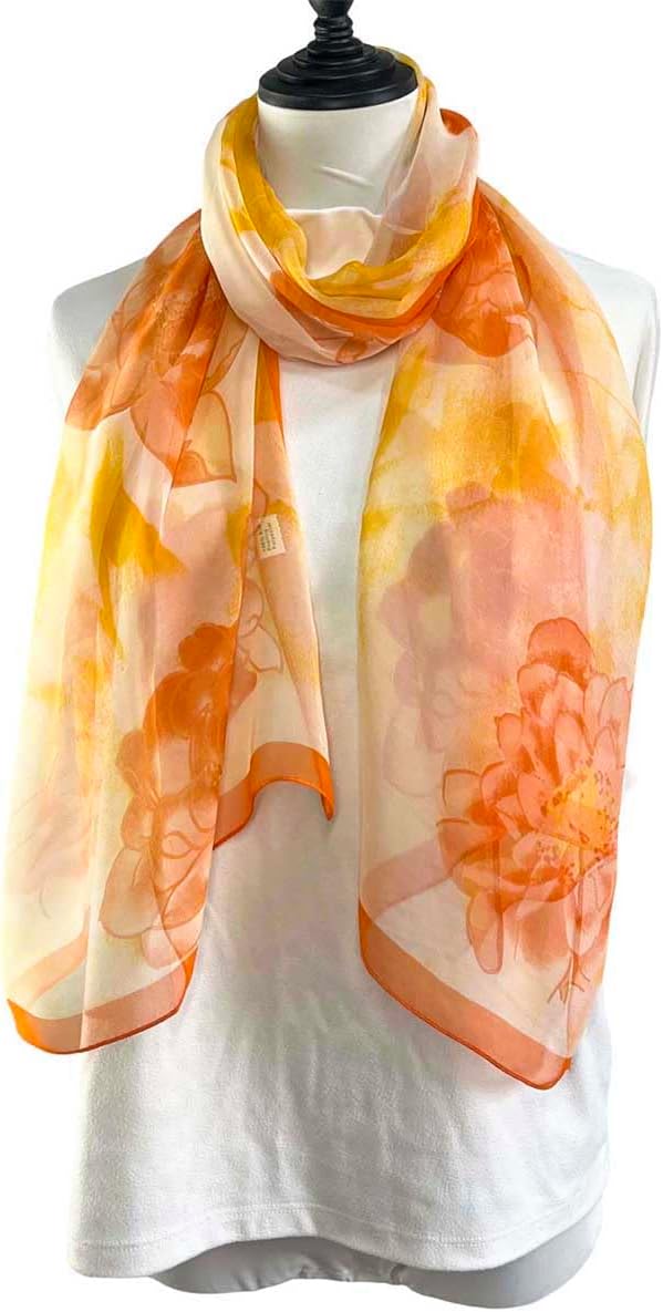 Xyueanlo Scarfs for Women Lightweight Fashion Floral Printed Scarves Neck Scarf Sunscreen Wraps Shawls