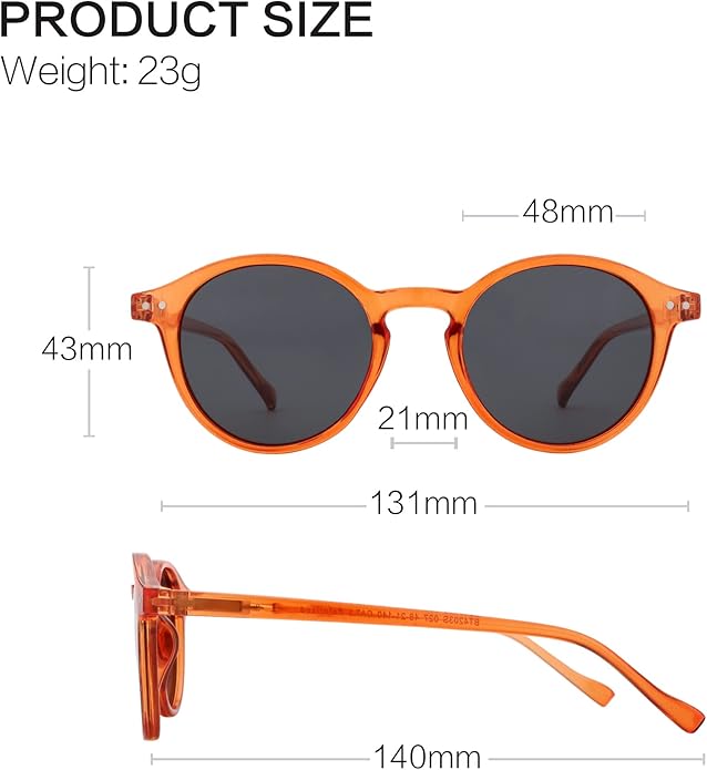 ZENOTTIC Polarized Round Sunglasses, Stylish Sunglasses for Men and Women Retro Classic, Multi-Style Selection