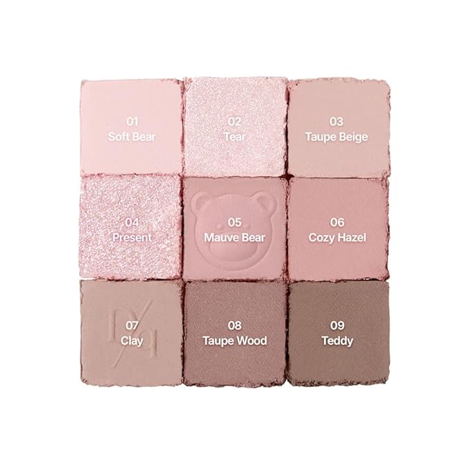 dasique Shadow Palette #29 Mauve Bear l 9 Pigmented Eyeshadows Blendable Natural Look l Korean Makeup l Eye shadow palette l Long Lasting Naturing Looking