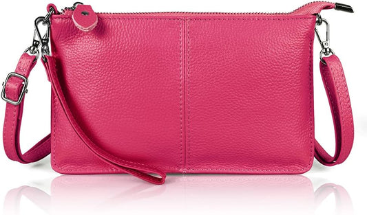 befen Genuine Leather Wristlet Clutch Wallet Purses Small Crossbody Bags for Women with RFID Blocking Card Slots