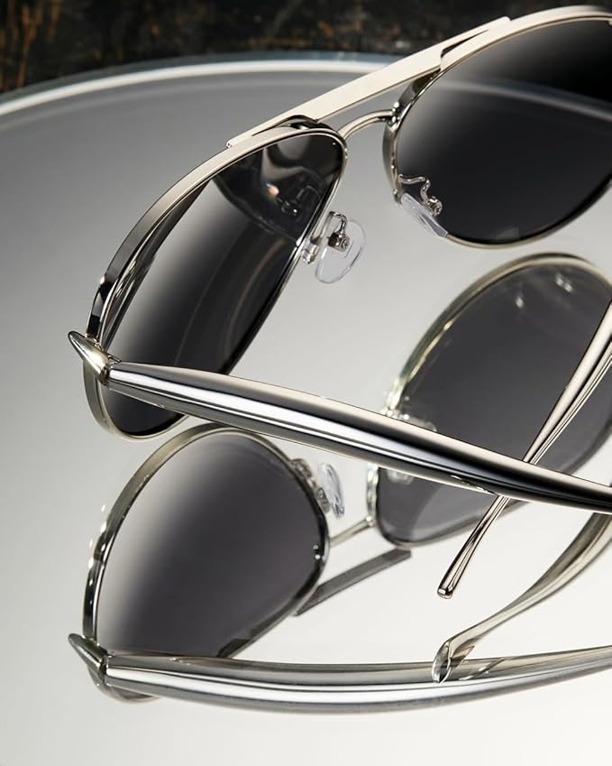 Retro Gold Aviator Sunglasses for Women Men, 2025 Metal Oversized 70s Aviators Sun Glasses