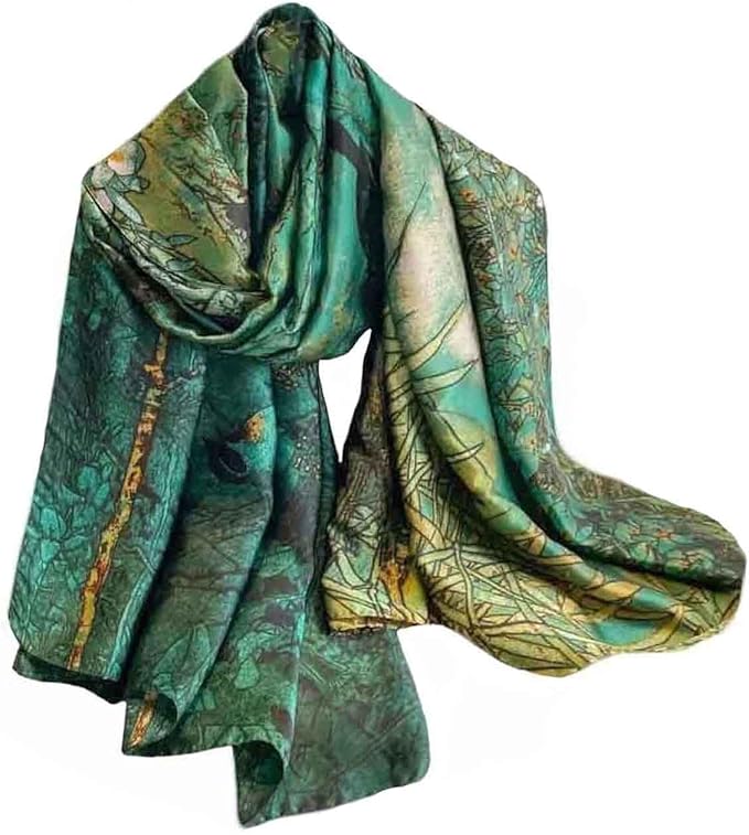 Pokeedioty Scarfs for Women Lightweight Head Scarf Fashion Scarves Elegant Floral Pattern Sunscreen Shawls and Wraps