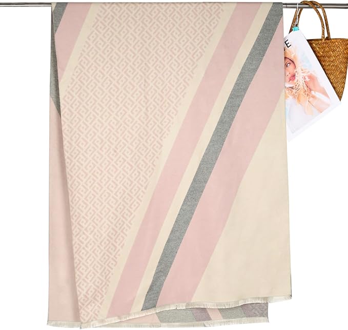 EXTREE Scarfs for Women Pashmina Silky Shawl Wrap for Evening Dressing Blanket Open Front Poncho Cape