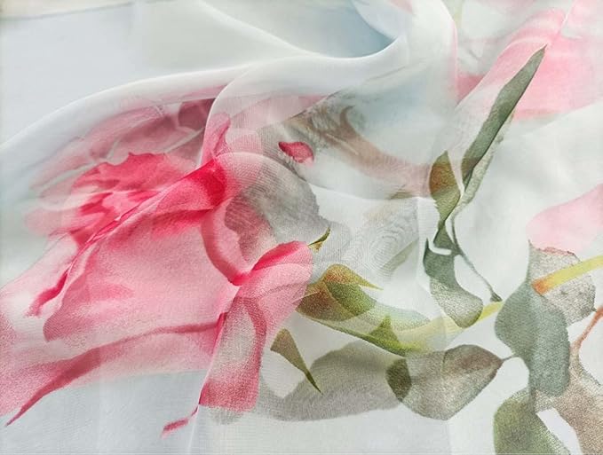 Pokeedioty Women’s Scarf Lightweight Elegant Floral Pattern Scarf Fashion Scarves Sheer Scarfs Shawls