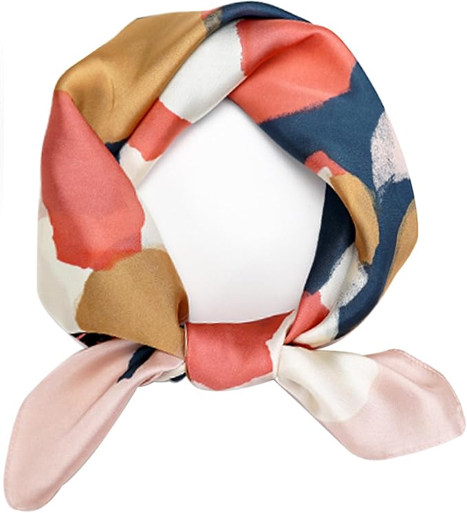 Dailyacc Hair Bandanas Scarf For Women Lightweight Fashion Neck Silk Satin Head Scarves For Sleeping Handbags Scarf