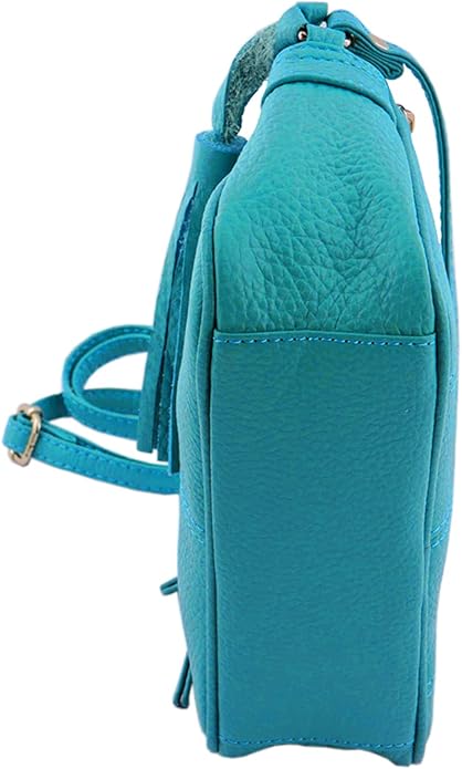 Cowhide Leather Women's Shoulder Purse Small Cross Body Organizer Bag with Many Pockets