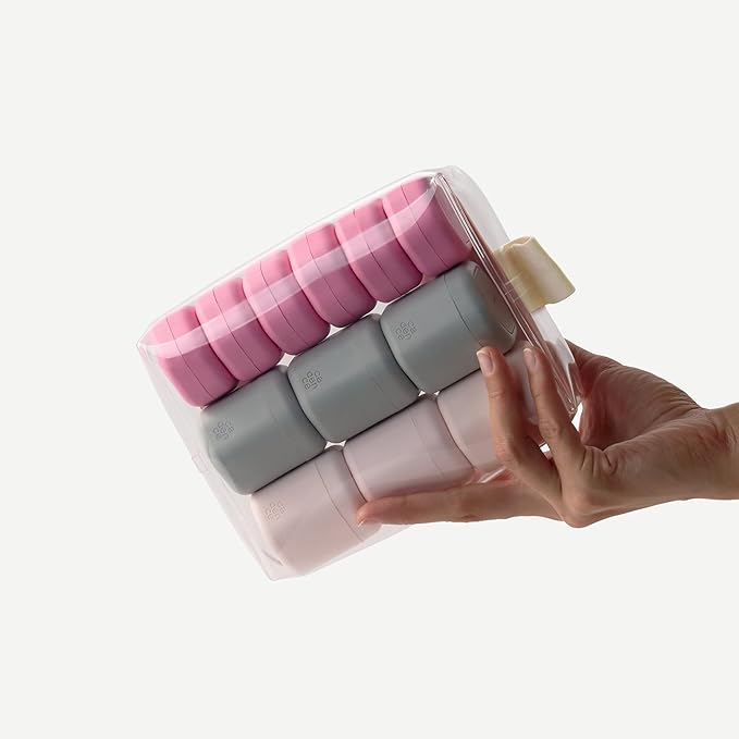 Cadence Parcel - Clear Kit with Magnetic Closure - Durable and Leak-Resistant Travel Toiletry Kit - TSA-Compliant & Modular Design - Hygiene Bag for Travel Essentials - 1 Qt - Pebble