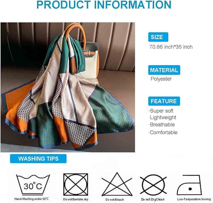 Xyueanlo Scarfs for Women Lightweight Scarves Fashion Print Floral Pattern Head Scarf Wraps Shawls