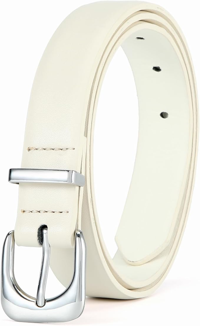 Earnda Belts for Women Faux Leather Waist Belt with Gold/Silver Buckle Casual Jeans Pants Dresses