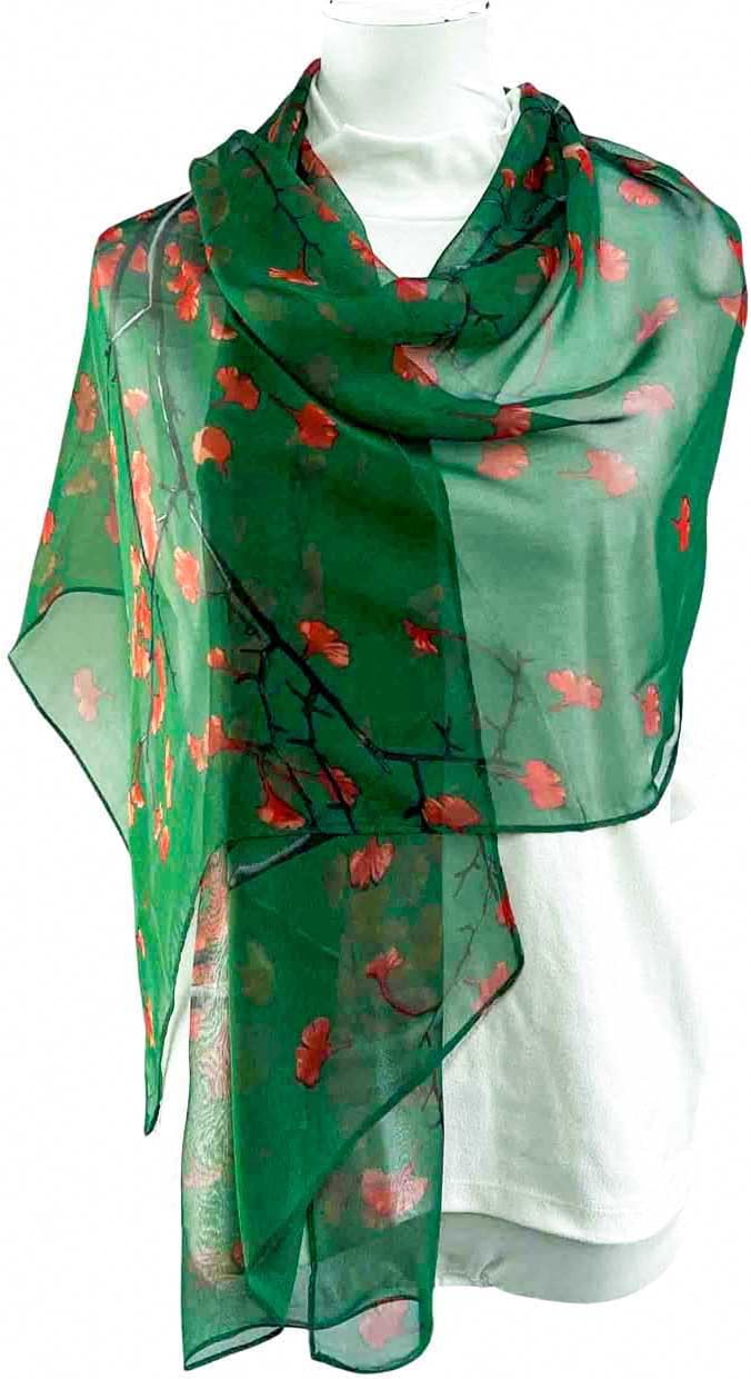 Xyueanlo Scarfs for Women Lightweight Fashion Floral Printed Scarves Neck Scarf Sunscreen Wraps Shawls
