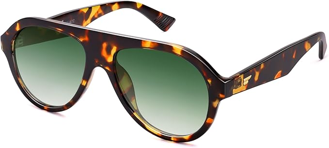 VANLINKER Retro Aviator Polarized Sunglasses for Men Women Trendy 70s Vintage Plastic Frame Sun Glasses VL9750