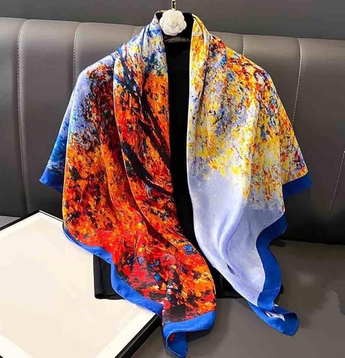 Xyueanlo Scarfs for Women Lightweight Scarves Fashion Print Floral Pattern Head Scarf Wraps Shawls