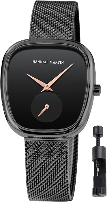 HANNAH MARTIN Watches for Women Waterproof Ladies Analog Quartz Wrist Watches Stainless Steel Band Fashion Dainty Female Watch Luxury Bracelet Diamond