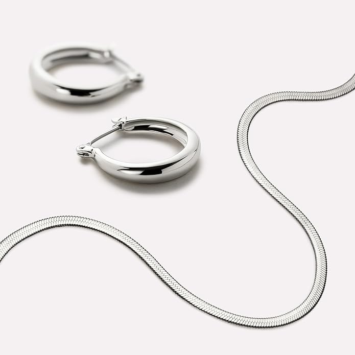 Ana Luisa Hoop Earrings for Women - 14K Gold Plated & Silver Rhodium Plated Assorted Earring Styles - Dainty, Small Gold Hoop Earrings - Hypoallergenic Tarnish-Free Jewelry - Gifts for Women