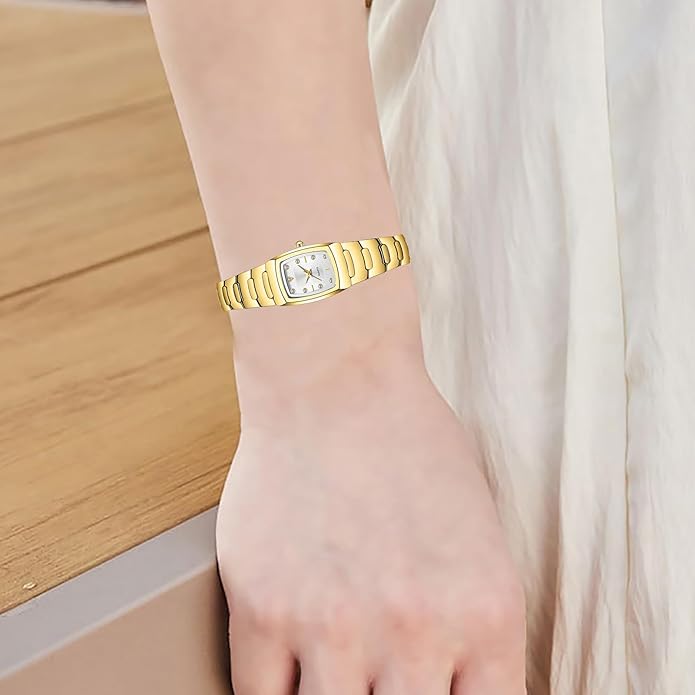 BESTKANG Watches for Women Small Square Face Ladies Watches Waterproof Tungsten Steel Dainty Dress Rectangle Exquisite Female Womens Bracelet Watch