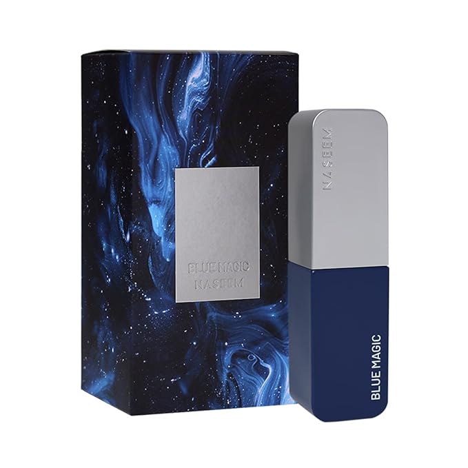 NASEEM Blue Magic Men’s Perfume – 80ml Alcohol-Free, Long-Lasting Fougere Fragrance with Pineapple, Nutmeg, Rose & Vetiver – Bold & Masculine Scent