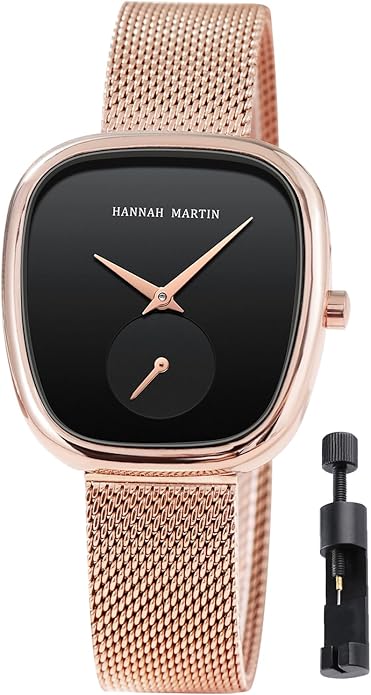 HANNAH MARTIN Watches for Women Waterproof Ladies Analog Quartz Wrist Watches Stainless Steel Band Fashion Dainty Female Watch Luxury Bracelet Diamond