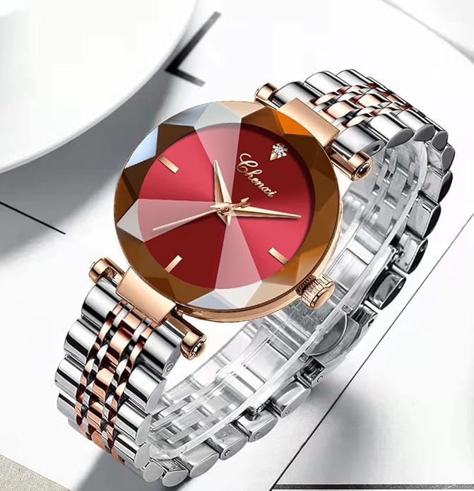 Fashion Watches for Women Rose Gold Stainless Steel Mesh Band Watch Elegant Ladies Gifts Waterproof Wrist Watch