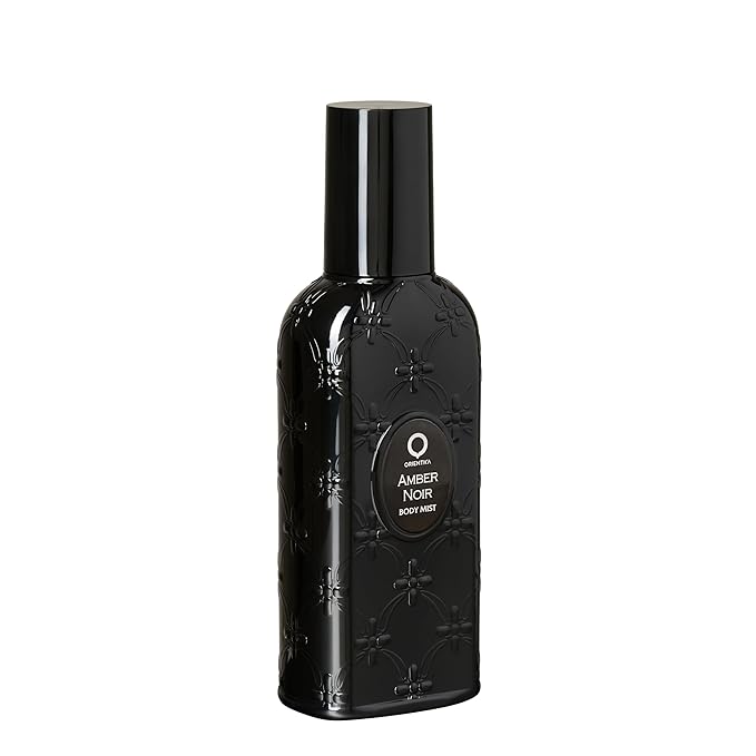 Orientica Luxury Amber Noir Body Mist - Elemi, Fig, Carrot, Lily of the Valley, Cedarwood, Sandalwood, Musk - Arabic Perfume for Men & Women - 8 Oz / 236ml