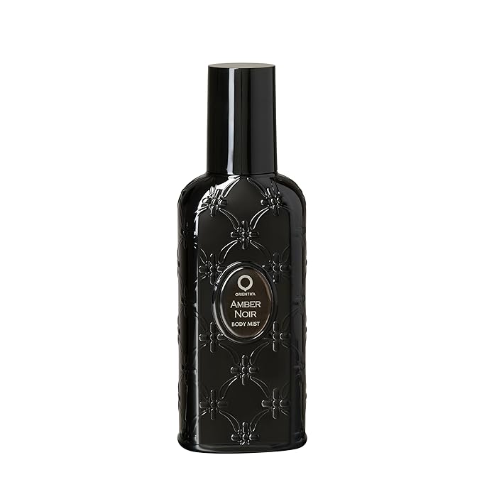 Orientica Luxury Amber Noir Body Mist - Elemi, Fig, Carrot, Lily of the Valley, Cedarwood, Sandalwood, Musk - Arabic Perfume for Men & Women - 8 Oz / 236ml