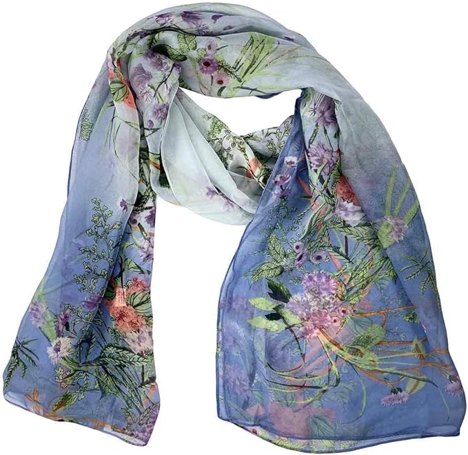 Xyueanlo Scarfs for Women Lightweight Scarves Fashion Print Floral Pattern Scarf Shawls