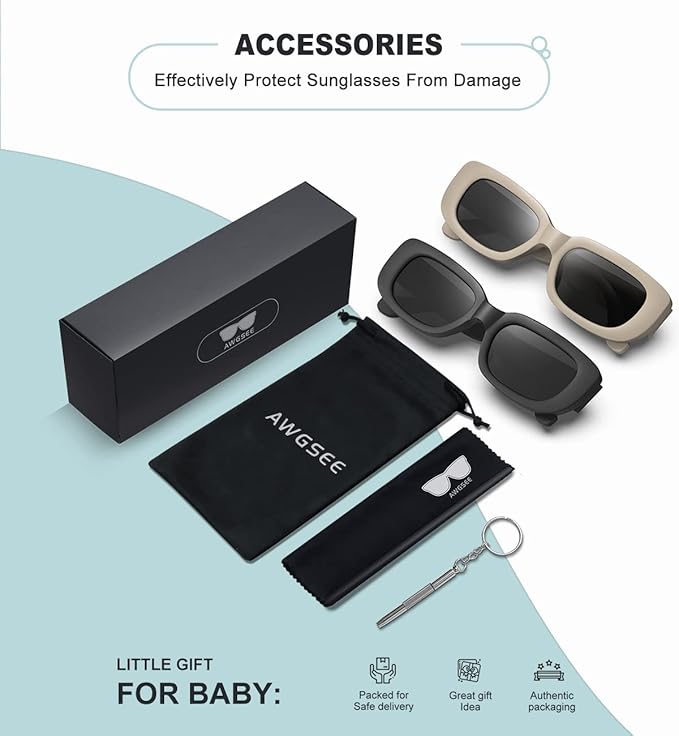 Retro Rectangle Kids Sunglasses 90’s Vintage Fashion Narrow Square Frame Glasses Shades for Girls Boys UV Protection