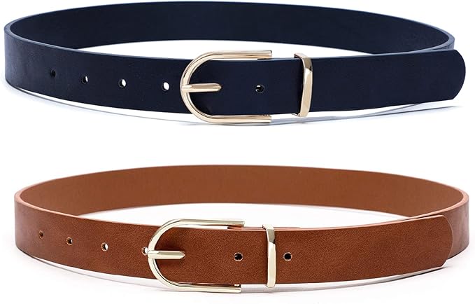 Earnda Women's Faux Leather Chic Belt for Ladies Jeans