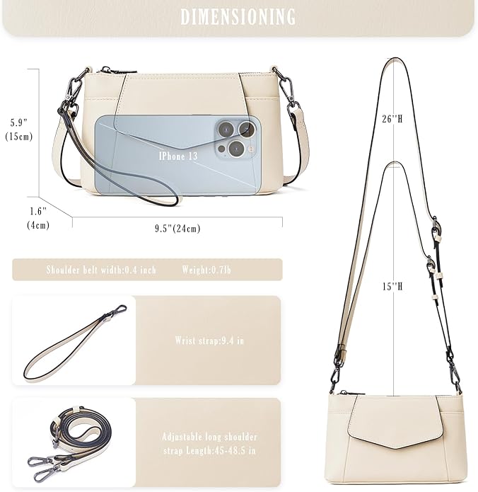 Small Crossbody Bags for Women, Cell Phone Bag Mini Over Wristlets Handbag Wallet Purse with Card Slots