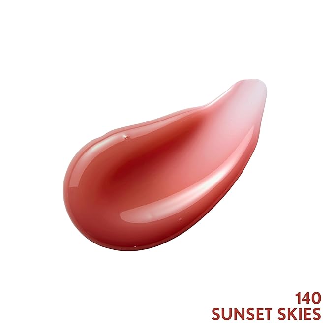 COVERGIRL Clean Fresh Yummy Lip Gloss, Sunset Skies, Hydrating, Non-Sticky, Hyaluronic Acid, Glassy Shine, 0.33oz
