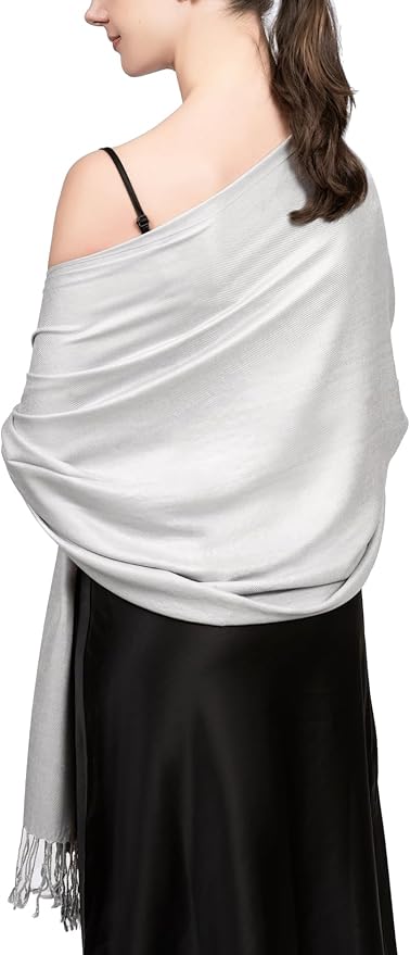 Achillea Soft Silky Pashmina Scarf for Women – Shawl Wrap for Evening Dresses, Bridesmaids, Weddings & Everyday Wear