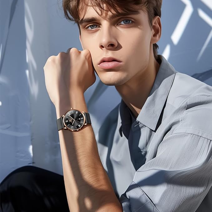 OLEVS Mens Gold Watches Analog Quartz Business Dress Watch Day Date Stainless Steel Classic Luxury Luminous Waterproof Casual Male Wrist Watches