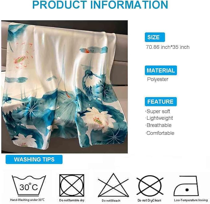 Xyueanlo Scarfs for Women Lightweight Scarves Fashion Print Floral Pattern Head Scarf Wraps Shawls