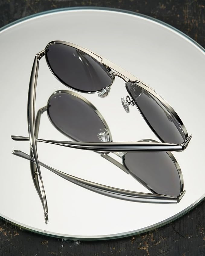 Retro Gold Aviator Sunglasses for Women Men, 2025 Metal Oversized 70s Aviators Sun Glasses