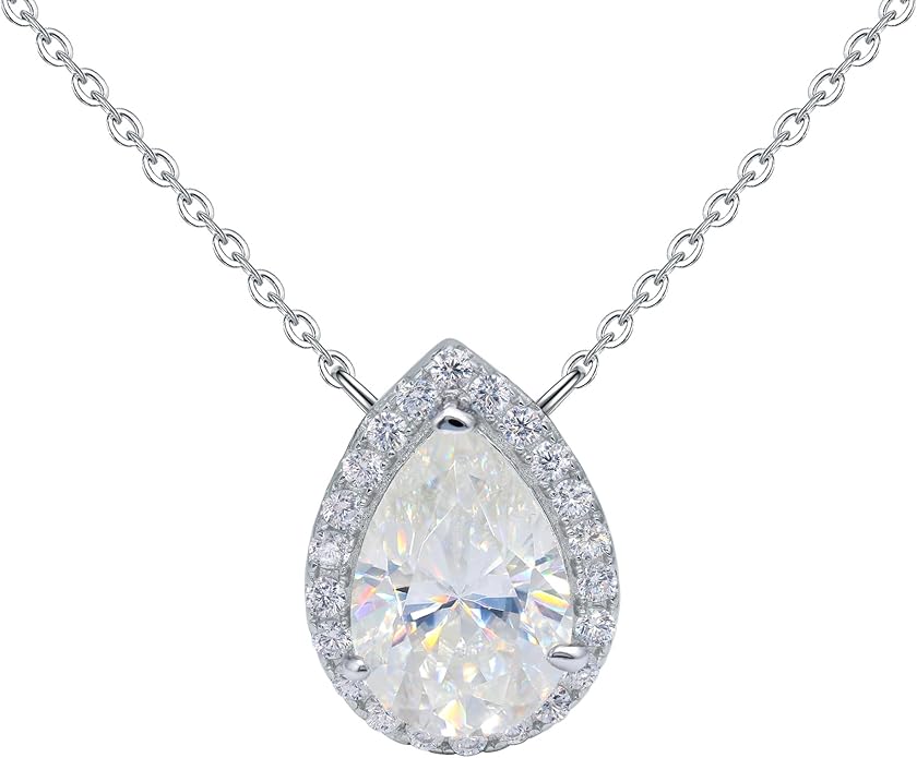 14K Gold Pear Cut Diamond VVS1 Diamond Necklace for Women, Luxury Jewelry Accessory, Addition to Your Beloved Partner's Collection